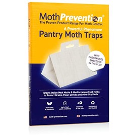 MothPrevention Powerful Pantry Moth Trap | with Pheromones | Pantry Moth Traps for Your Home - Moth Killer | Maximum Pheromone Dispersal | No Odor (6)