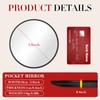 Retro metal compact travel mirror 1x magnification compact portable foldable,