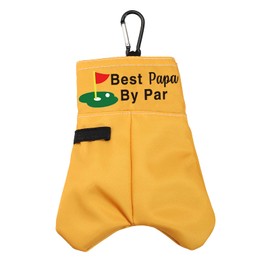 通用 Funny Dad/Grandpa Golf Gift Best Papa/Dad by Par Golf Ball Storage Bag Golf Club Gift Ball Pouch Sack Gag Gift (Best Papa BS)