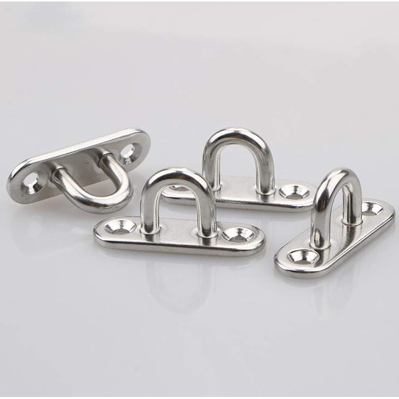 YFFSFDC 10pcs Rectangular Pad Eye with 20 Screws Eye Plate