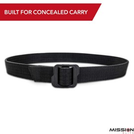 MISSION ELITE Heavy Duty Military Tactical Belt - 2-Ply Nylon Waist Belt with No Metal