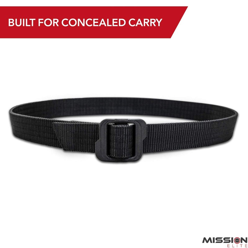 MISSION ELITE Heavy Duty Military Tactical Belt - 2-Ply Nylon