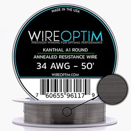 WIREOPTIM Kanthal A1 Resistance Wire 34 AWG - 50 Feet