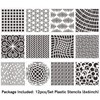 12Pcs/Set Painting Template Set,6x6inch Plastic Stencil for Card Making,Reusable Stencil