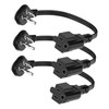 Flat Plug 1Ft Short Extension Cord, 90-Degree Plug Low Profile