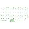 Online-Welcome French Azerty Transparent Keyboard Label Green