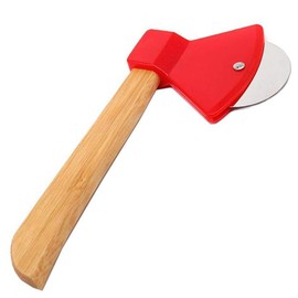 Pizza Roller Funny Pizza Wheel Axe Stainless Steel Pizza Cutter Steel Pizza Wheel Dishwasher Safe Pizza Cutter Stainless Steel Wooden Handle Pizza Roller High Quality Pizza Waffles Pancakes and More