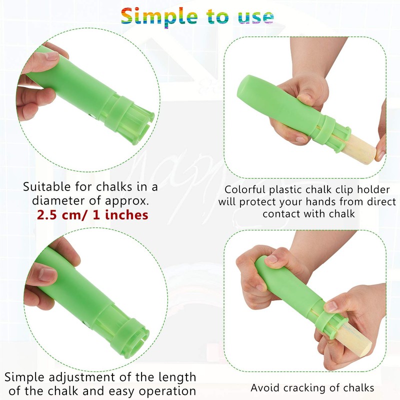 Outus 5 Pieces Sidewalk Chalk Holders Railroad Chalk Holder Jumbo