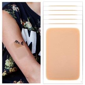 Oruola 6pcs Tatoo Cover up Patch,Tattoo Cover Up Patch Waterproof, Tattoo Cover up Tape, Tattoo Cover up Patch for Tattoo Scar Birthmarks, Ultra Thin Invisible Dark Skin Tone Concealer Sticker