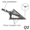 Bgary Broadheads 100 Grain Fixed Blades Archery Broadheads for Crossbow