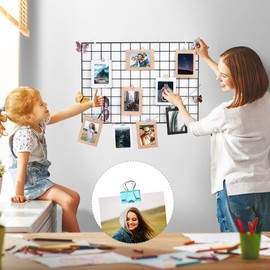 Pack of 150 Foldback Clips Mini Clips 15 mm Metal Paper Clips Coloured Clip Decorative Clips Small Binder Clips for Wall Decoration Photo Wall Fishing Net Decoration Photo Frame Letters Notes Office