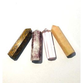 CRYSTALMIRACLE Jasper lepidolite Moonstone Rose Quartz Single terminated Points Crystal Healing Reiki feng Shui Gift Accessory