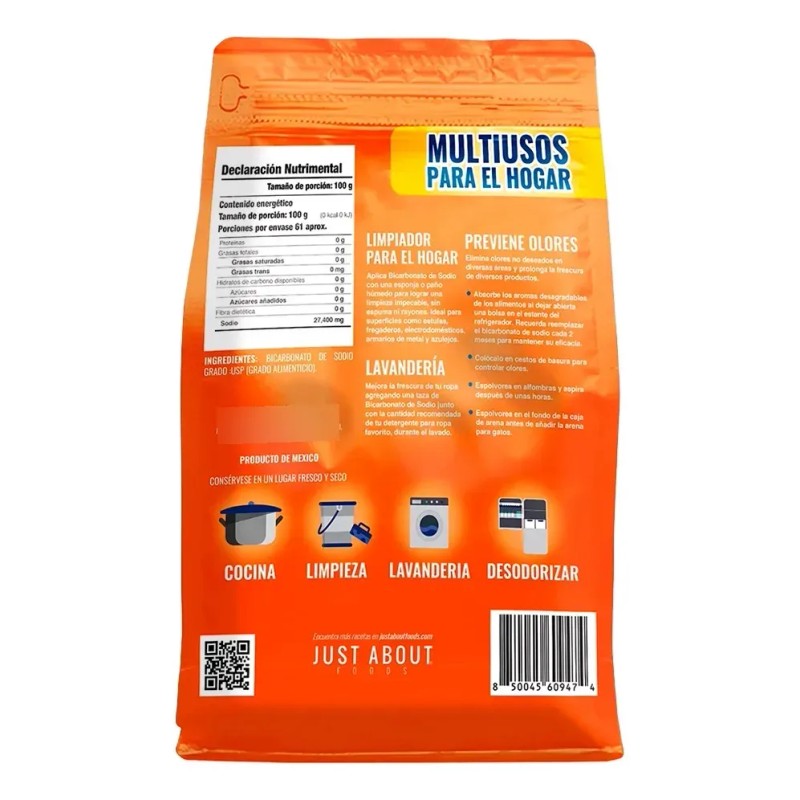 2 Pack Bicarbonato De Sodio Just About Foods 12.2 Kg
