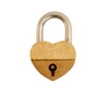Purpledip Brass Small Padlock: Glowing Heart (11003)