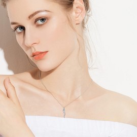 Italian Horn Necklace 925 Sterling Silver Lucky Italian Horn Pendant Cornicello Necklace Talisman Protection Amulet Italian Horn Jewelry Gifts for Women Girls