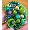 Crystal Art Beadwork kit for Creating Brooch BP-266C Chameleon