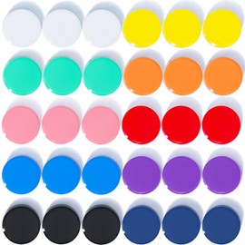 DUJEQM Magnets for Magnetic Board Magnets Strong Pack of 30 10 Colours Magnetic Fridge Magnets Fridge Magnets Mini Small Magnets Whiteboard Magnets Colourful Magnets Round Magnets for Blackboard,