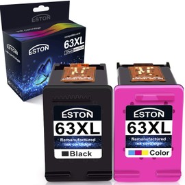 63XL Ink Cartridges Replacement for HP 63XL Ink Works with HP OfficeJet 3830 4650 4655 5255 5258 5200 3833Envy 4520 4512 Printer (1 Black,1 Tri-Color)