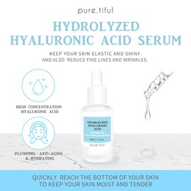 pure.tiful Hydrolyzed Hyaluronic Acid(30ml),Moisturizing And Hydrating