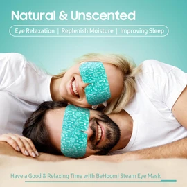 BeHoomi Steam Eye Mask, 10 Packs Heated Eye Mask Warm Eye Compress Sleep Mask, Self Heating Disposable Eye Masks for Home Office Travel-Unscented, Stocking Stuffers