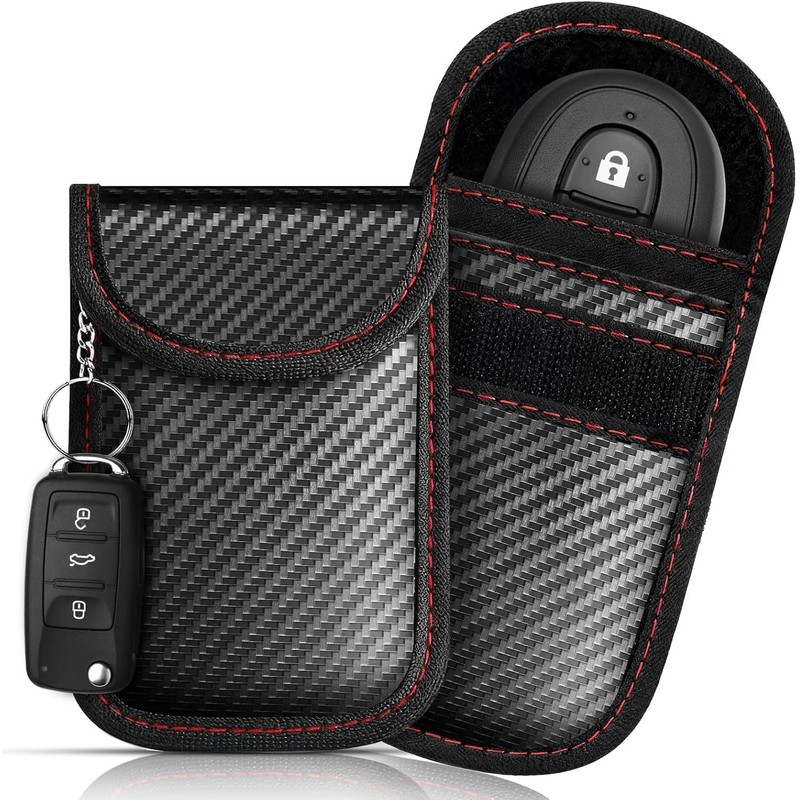 DORGKIRA 2 Piezas Bolsa Faraday para Llaves de Coche, Bolsa