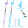 Piriuuo Pack of 2 Extendable Pointer Sticks, Colourful Finger Shape,