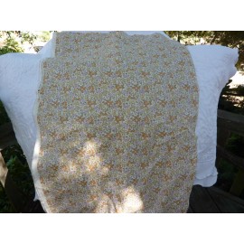 Yuwa Finey Woven Soft  Cotton Lightweight Lawn Fabric 60's Print Dolls- Orange