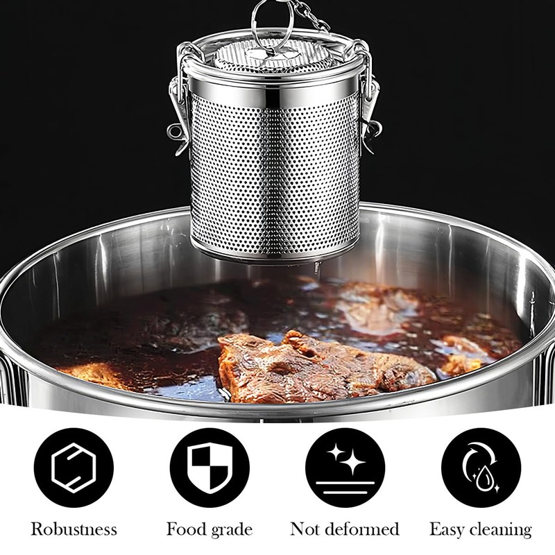 Stainless Steel Mesh Filter, Tea Strainers, Soup Seasoning Separation Basket,