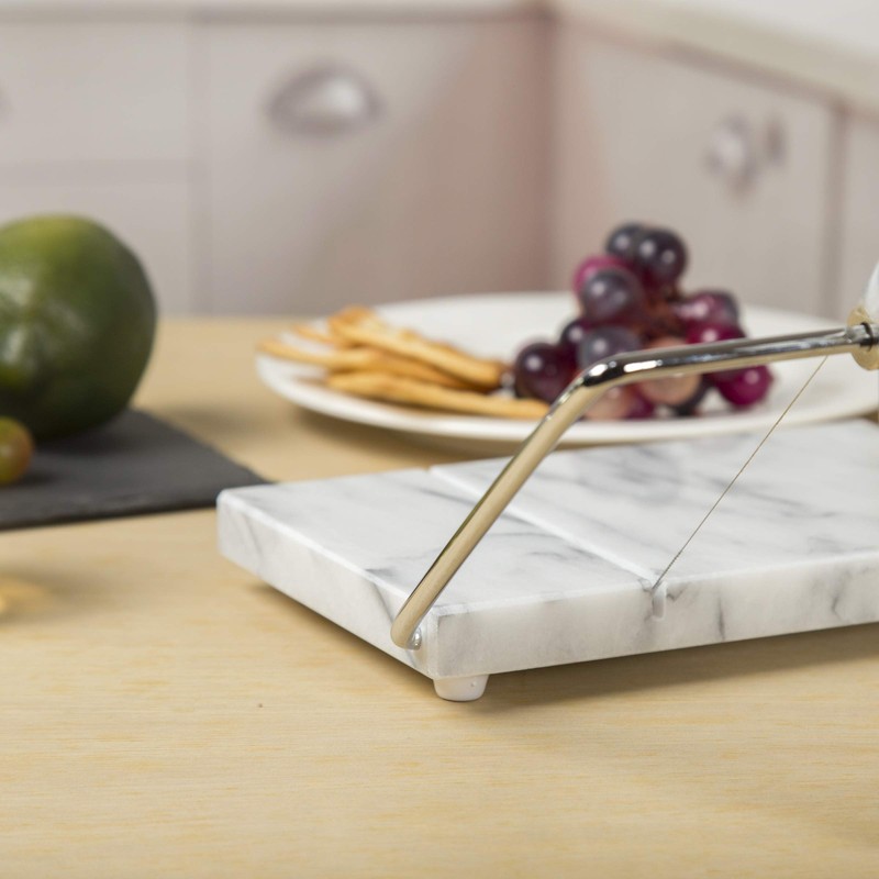 Creative Home Natural Marble Slicer Cheese, Butter Cutter with Replacement