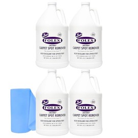 FOLEX Instant Carpet Spot Remover Carpet Cleaner with Reusable Cleaning Cloth - 128 oz - Removes Pet Accidents, Grease, Red Wine and More - 4 Pack
