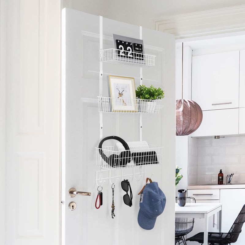 Over The Door Basket Organizer 3 Tier Hanging Kitchen Storage