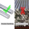 2Pcs 8mm x 400mm (0.315 x 15.75 inches) Vigorous Linear