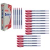 SAINO Fine-X Ballpoint Pens, RED, 0.7mm Fine Point, Pack of