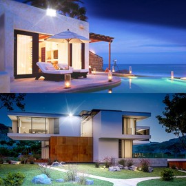 YQNLIFA 2 Pack LED Flood Lights Outdoor, 300W ‎36000 LM Super Bright Floodlight Outside Work Light with 10FT Plug,IP66 Waterproof 5000K LED Flood Light for Garden, Garage, Yard, Lawn,Stadium