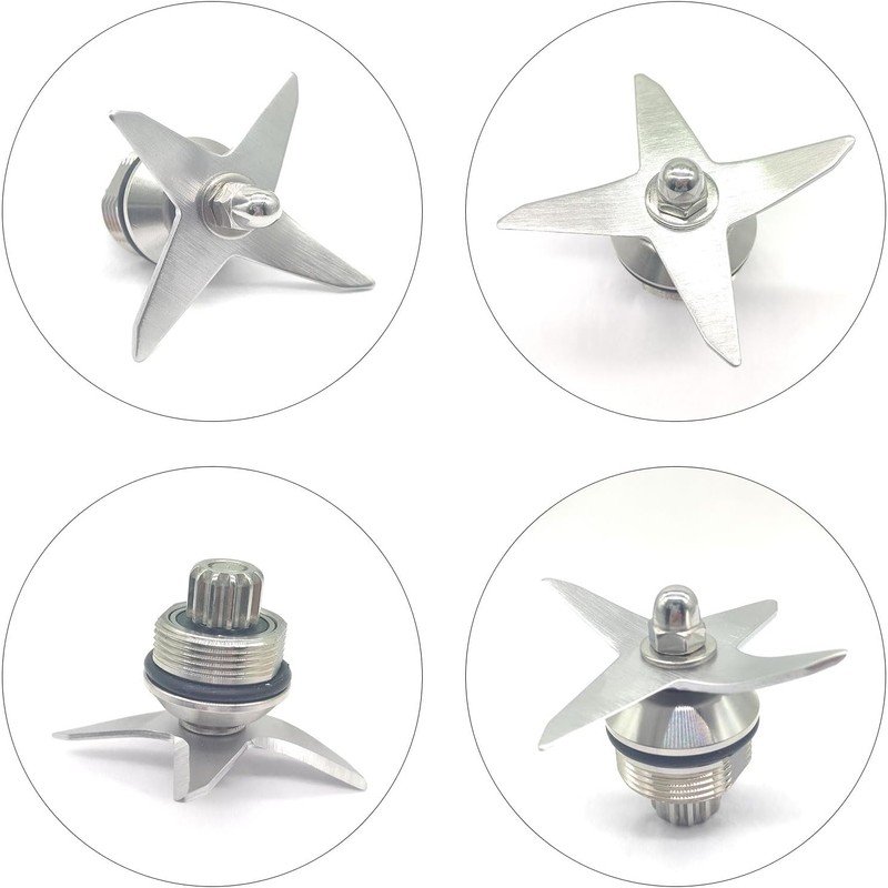 Cuchilla de mezcladora compatible, 4 hojas de acero inoxidable