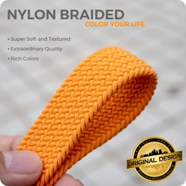 SENLLY Wrist Strap Lanyard, Original Stretchy Key Ring Lanyard, R103 Spicy Orange, casual, unique