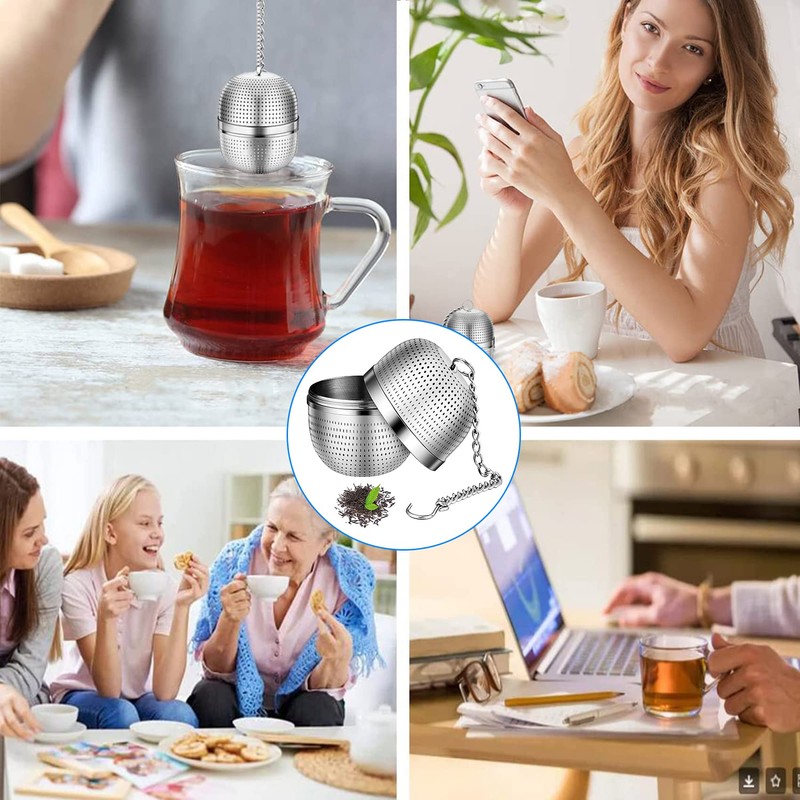 iJiZuo 2 Pack Tea Infuser for Loose Tea, Stainless Steel