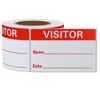 Hylabelest 51x76mm Visitor Pass Stickers Red Visitor Identification Labels 300