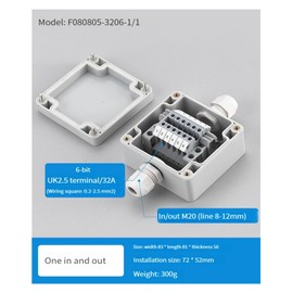 BRART Cast Aluminum Junction Box Metal Button Box Power Box Aluminum Alloy Junction Box Indoor and Outdoor Waterproof Box termina UKK(19)