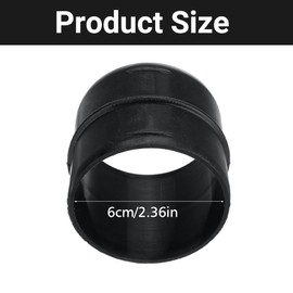 Editbar 2 Piece Pipe Connector, 60 mm Heater Outlet Adapter Set - ABS Adapter Tube for Fan Heater Hoses, Auxiliary Heater Adapter Pipe, Auxiliary Heater Hose Pipe Connector for Webasto Heating