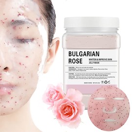 POZTL Natural Rose Jelly Mask Powder - 23 Fl Oz | DIY Spa Peel-Off Face Mask for Soft, Moisturized, & Revitalized Skin