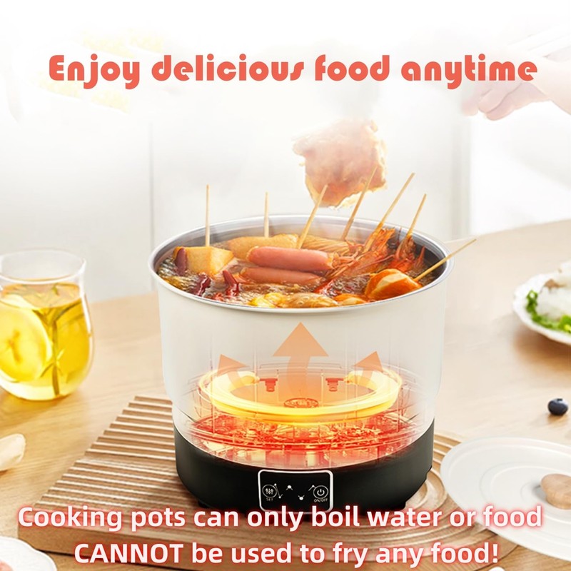 Portable Induction Cooktop with 2-Qt Pot - 650W Fast Heating,