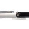 TERZETTI Diamond ROLLERBALL Pen-BLACK BODY/WHITE CAP METAL BODY+POUCH+GIF