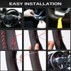 Microfiber Leather Car Steering Wheel Cover Anti-Slip Stitch Wheel Wrap