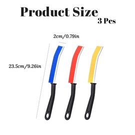 Crevice Cleaning Brush, Bathroom Tile Groove Gap Cleaning Brush,Premium Crevice Cleaning Tool Aluminum Support with 15° Angle,Home Kitchen Groove Gap Window Door Track Tile Groove Bristle (3PCS)