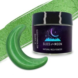 Slice of the Moon | Apple Green Natural Mineral Mica Powder, 0.42oz (12g) | for Personal or Professional Use - Cosmetics, Epoxy Resin Projects, Nail Polish, Soaps, Bath Bombs, and Art Projects