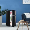 DEMULLER 2.4 CU.FT Capacity Black Refrigerator with Freezer Double Door