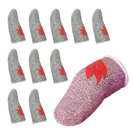 APN Shop (apnshop) Smooth and High Sensitivity Silver Fiber Finger Sack for Gaming, Flexible FPS Sound Game (Pack of 10), Ultra Sensitive, Yubisaku, Finger Sack for Smartphones, Games, Finger Sack for