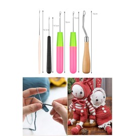 YFFSFDC Micro Knitting Latch Hook for Crochet Knitting Needles Carpet Knitting Yarn DIY Scarf Hat Crochet Set, Popular Set of 5