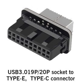 SZMXUCK USB Front Panel Adapter USB 3.0 Front 19PIN to 3.1 Type C Front Panel Header Type E Adapter 20 to 19 Pin Expansion Card